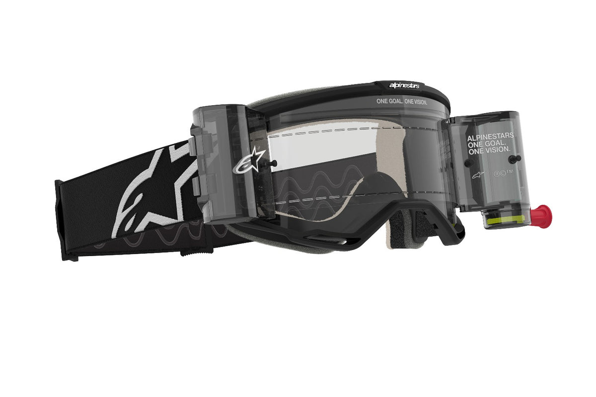 Brýle Alpinestars Vision 5 Corp ROLL-OFF Wide Vision černá, čiré plexi a roll-off systém