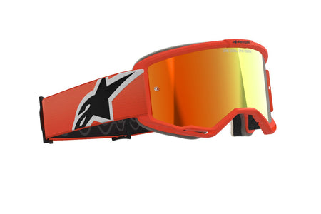 Brýle Alpinestars Vision 5 Corp oranžová, zrcadlové červené plexi