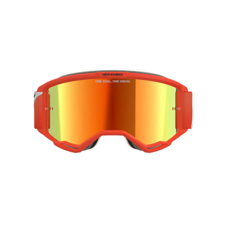 Brýle Alpinestars Vision 5 Corp oranžová, zrcadlové červené plexi