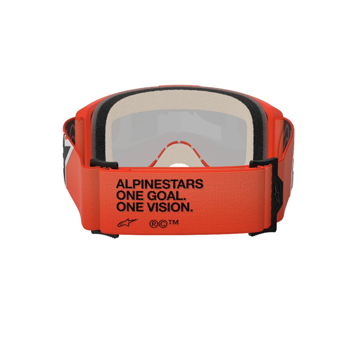 Brýle Alpinestars Vision 5 Corp oranžová, zrcadlové červené plexi