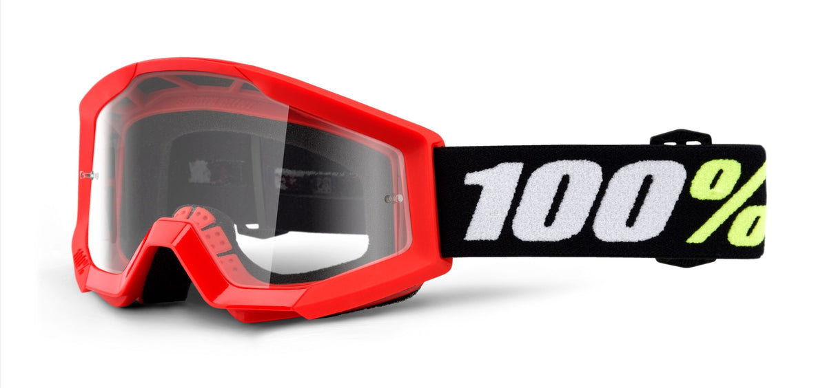 Dětské brýle 100% Strata Mini Gron Red čiré plexi