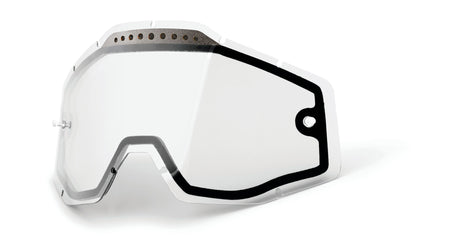 Plexi 100% Dual Racecraft/Accuri/Strata čiré Vented, Anti-fog