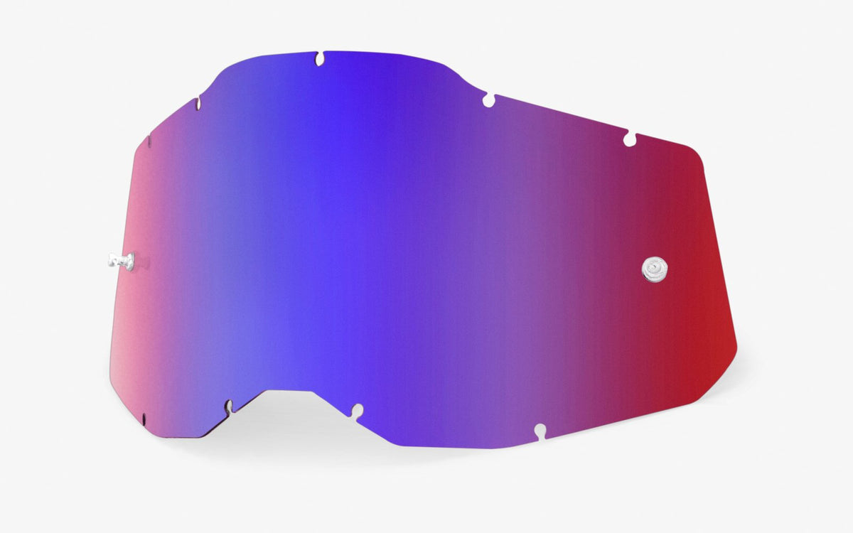 Plexi 100% Racecraft 2/Accuri 2/Strata 2 modro červené chrom, Anti-fog