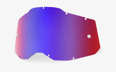 Plexi 100% Racecraft 2/Accuri 2/Strata 2 modro červené chrom, Anti-fog