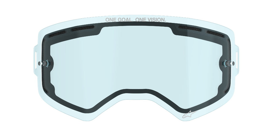 Plexi pro brýle Alpinestars Supertech dvojité antifog modré