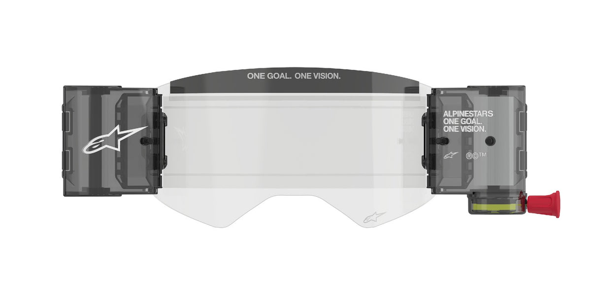Sada Alpinestars ROLL-OFF Wide Vision pro brýle Supertech čiré plexi, čepy pro strhávací slídy