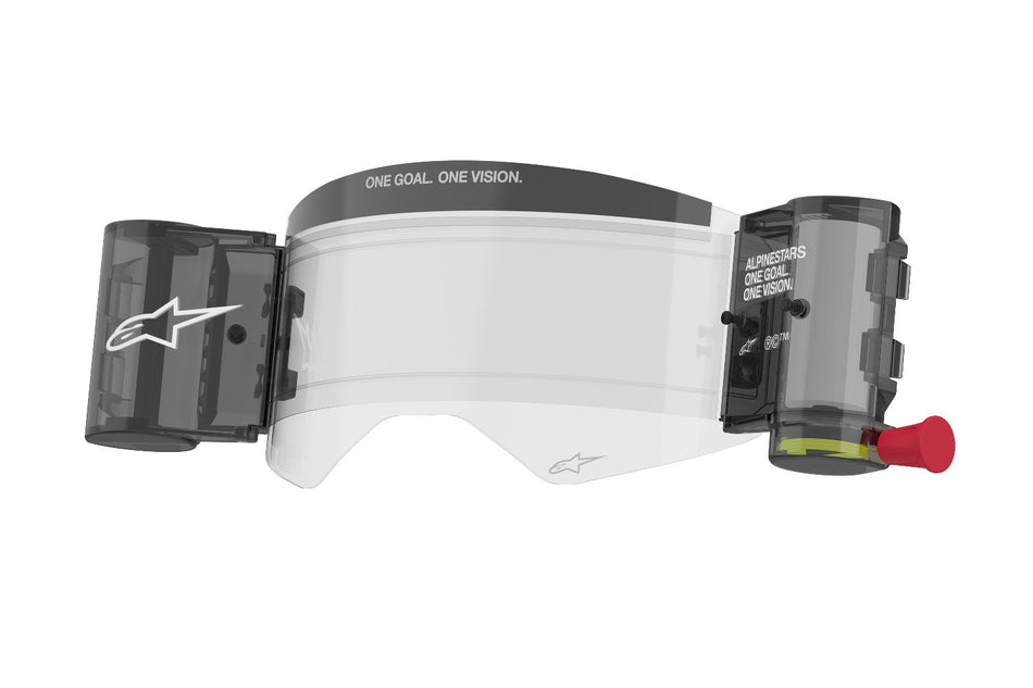 Sada Alpinestars ROLL-OFF Wide Vision pro brýle Supertech čiré plexi, čepy pro strhávací slídy