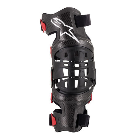 Kolenní ortézy Alpinestars BIONIC-10 Carbon černá/červená, levé koleno