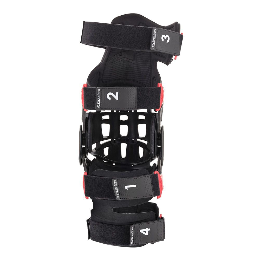 Kolenní ortézy Alpinestars BIONIC-10 Carbon černá/červená, levé koleno