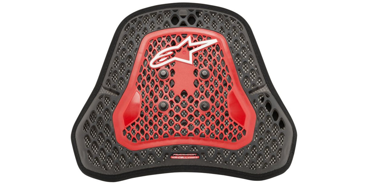 Chránič hrudi Alpinestars Nucleon KR-CELL CiS vkládací s připínáním na druky certifikace CE2 černý/červený