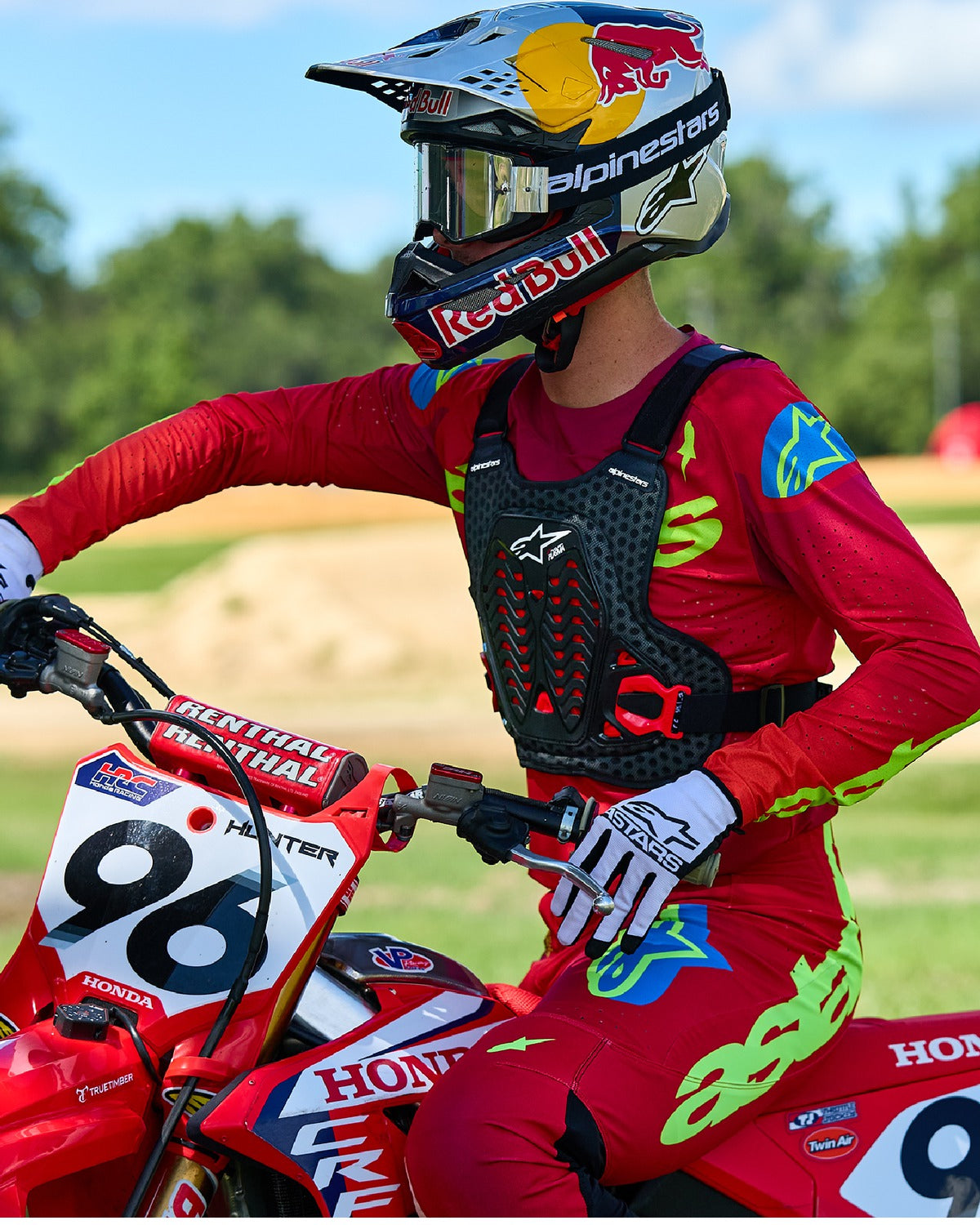 Chránič hrudi Alpinestars A-5 Plasma černá/červená/bílá