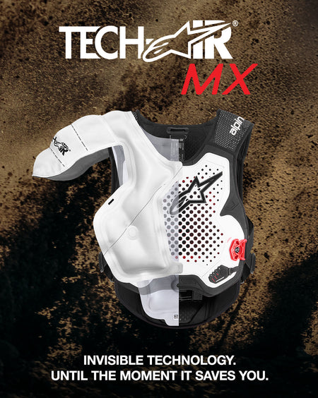 Airbagová vesta Alpinestars TECH-AIR®MX Plasma system bílá/černá/červená, nekompatibilní pro downhill algoritmus