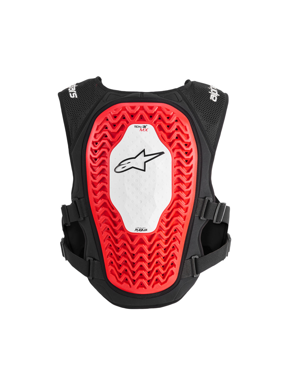 Airbagová vesta Alpinestars TECH-AIR®MX Plasma system bílá/černá/červená, kompatibilní pro downhill algoritmus