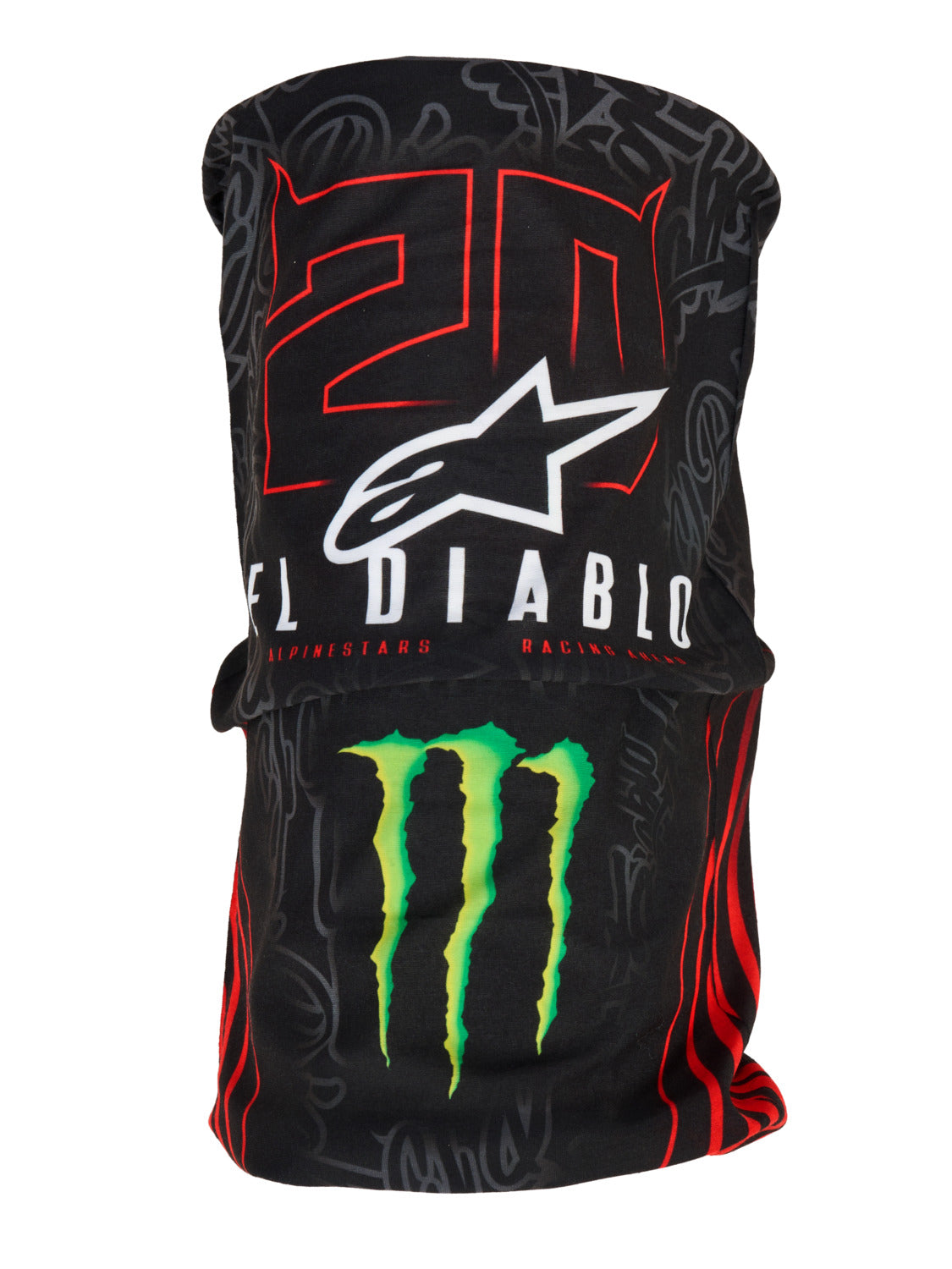 Nákrčník Alpinestars FQ20 Monster černá/červená fluo/modrá/zelená