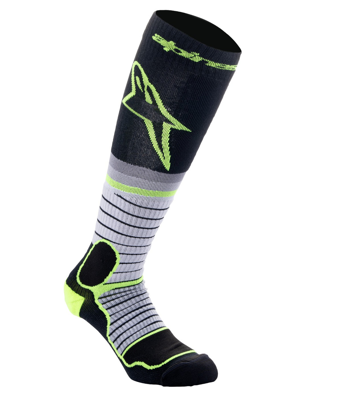 Ponožky Alpinestars MX PRO černá/žlutá fluo/šedá