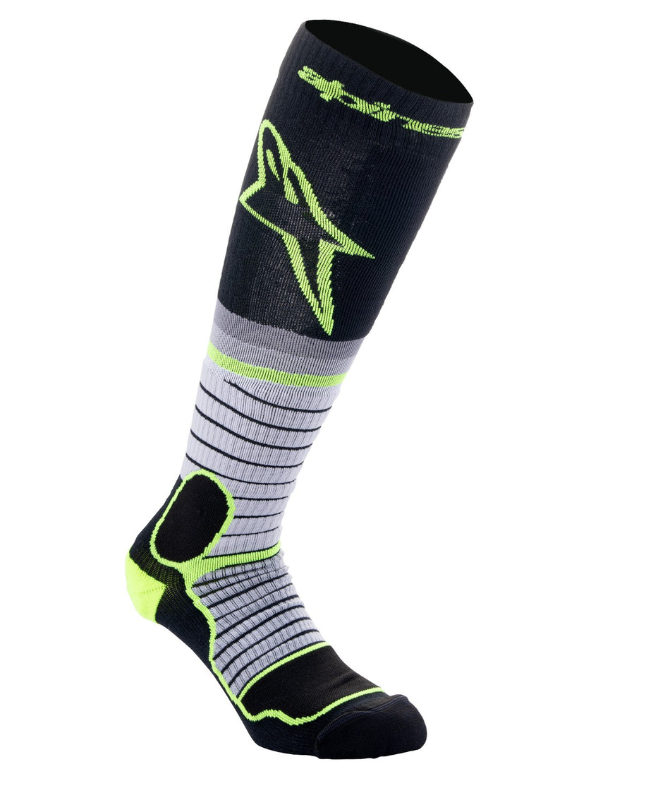 Ponožky Alpinestars MX PRO černá/žlutá fluo/šedá
