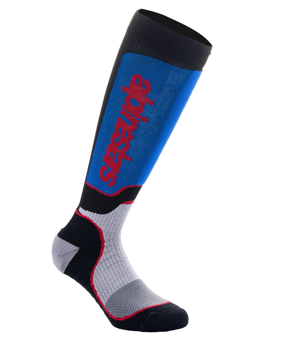 Ponožky Alpinestars MX Plus černá/červená/modrá/šedá