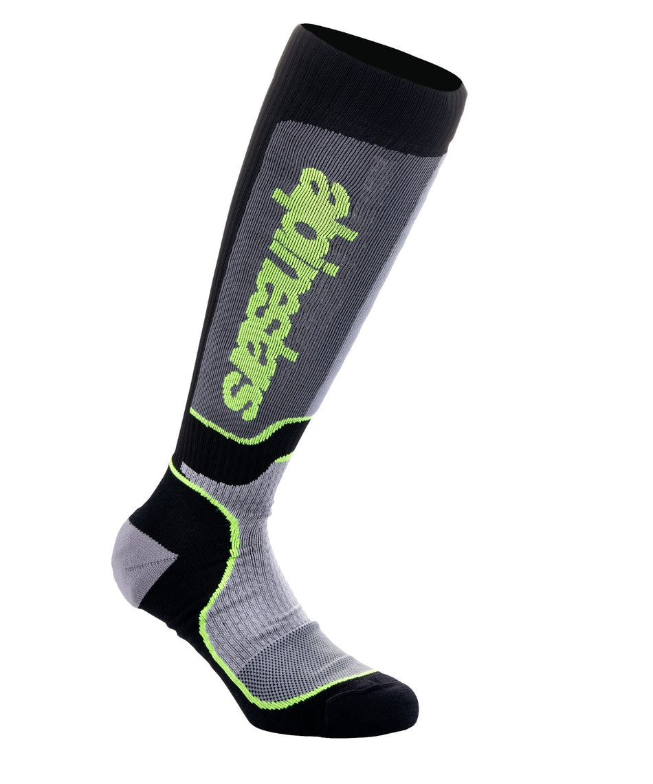 Ponožky Alpinestars MX Plus černá/šedá/žlutá fluo