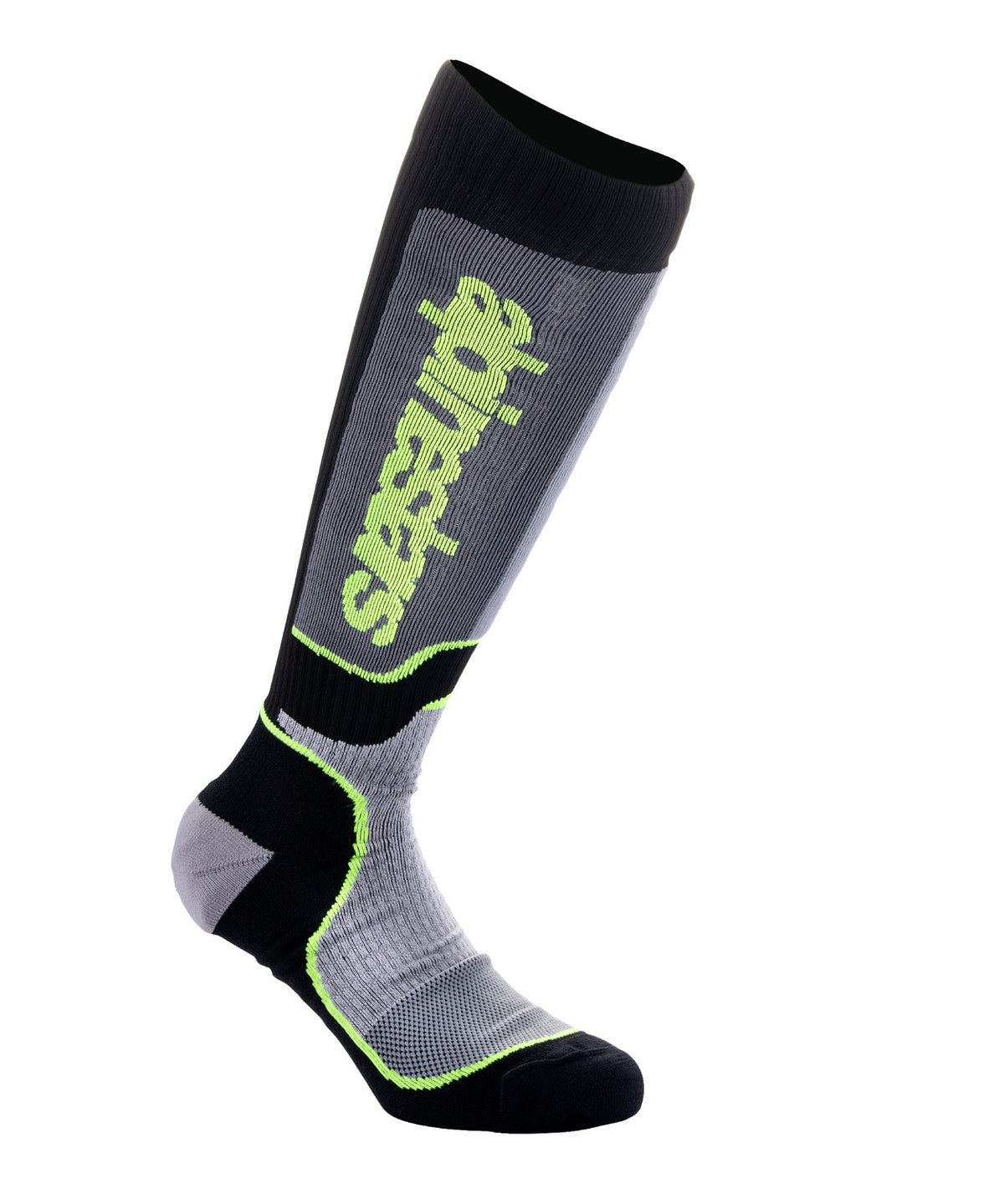 Dětské ponožky Alpinestars MX Plus černá/šedá/žlutá fluo