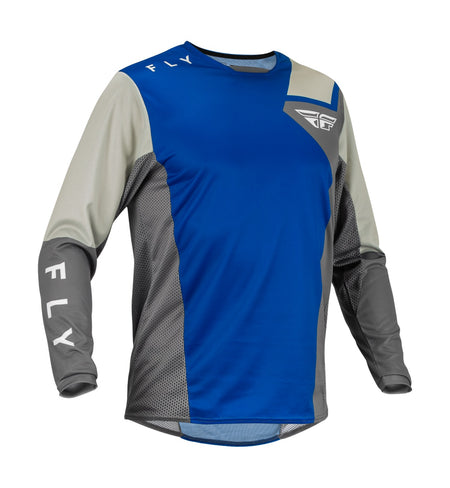 Dres Fly Racing Kinetic JET modrá/šedá/bílá