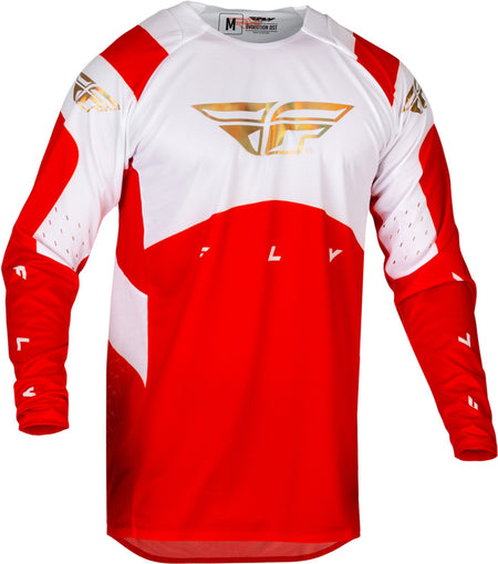 Dres Fly Racing Evolution DST červená/bílá/červená iridium
