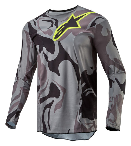 Dres Alpinestars Racer Tactical šedá camo/žlutá fluo/černá