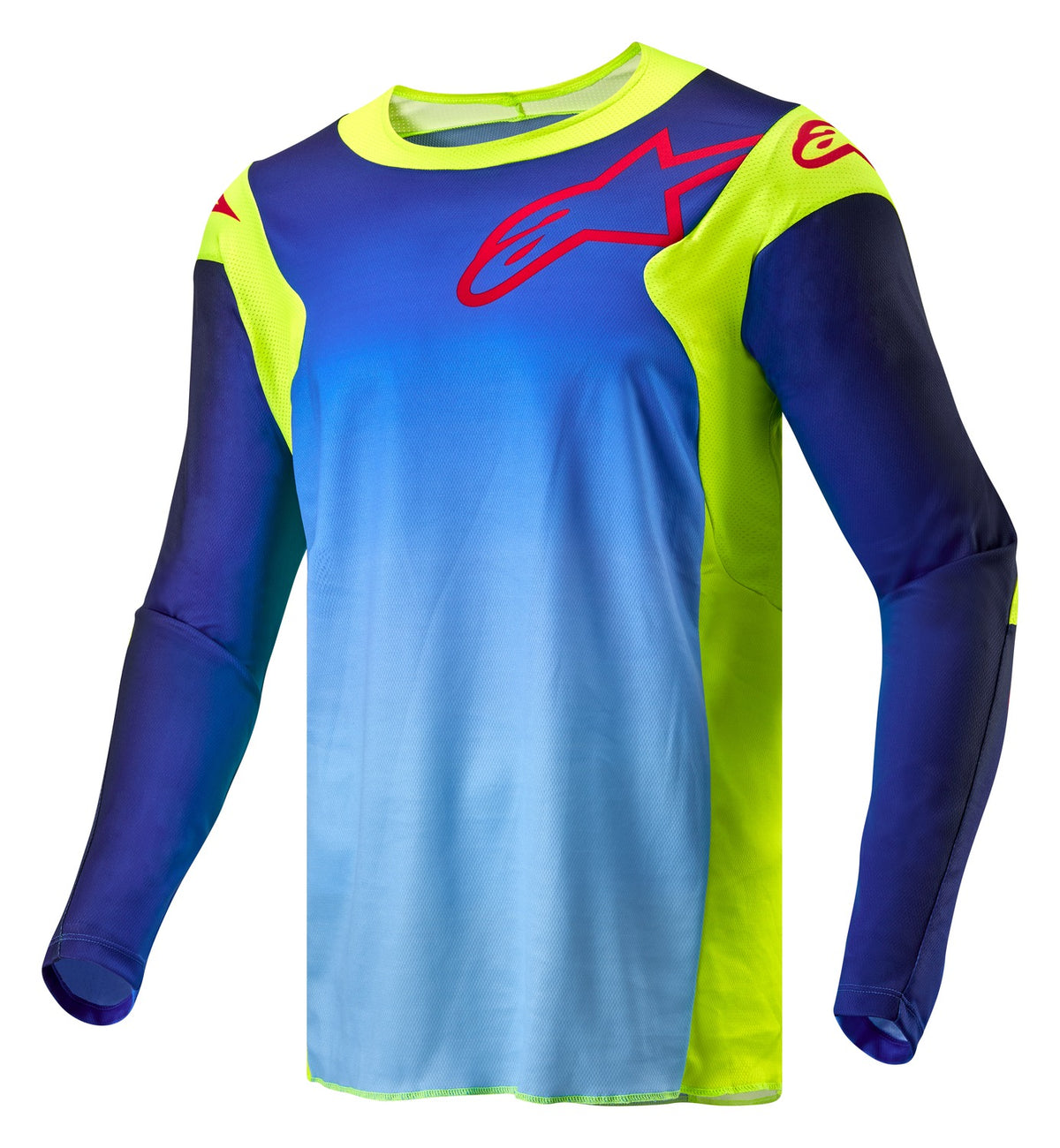 Dres Alpinestars Racer Hoen žlutá fluo/modrá/červená
