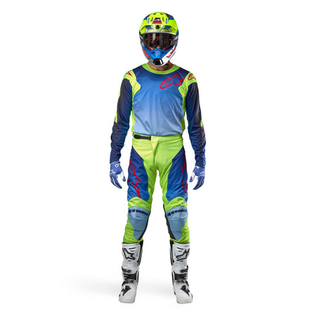 Dres Alpinestars Racer Hoen žlutá fluo/modrá/červená
