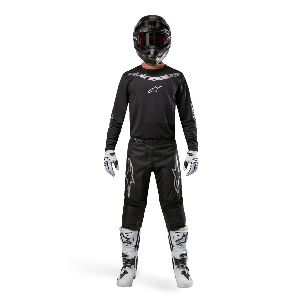 Dres Alpinestars Fluid Graphite černá/střibrná