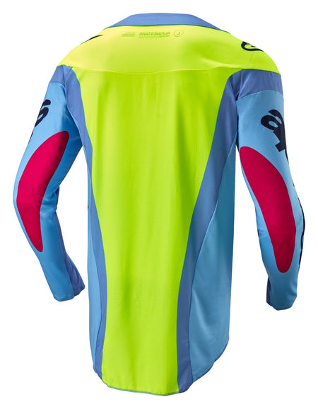 Dres Alpinestars Techstar Ocuri světle modrá/žlutá fluo/červená