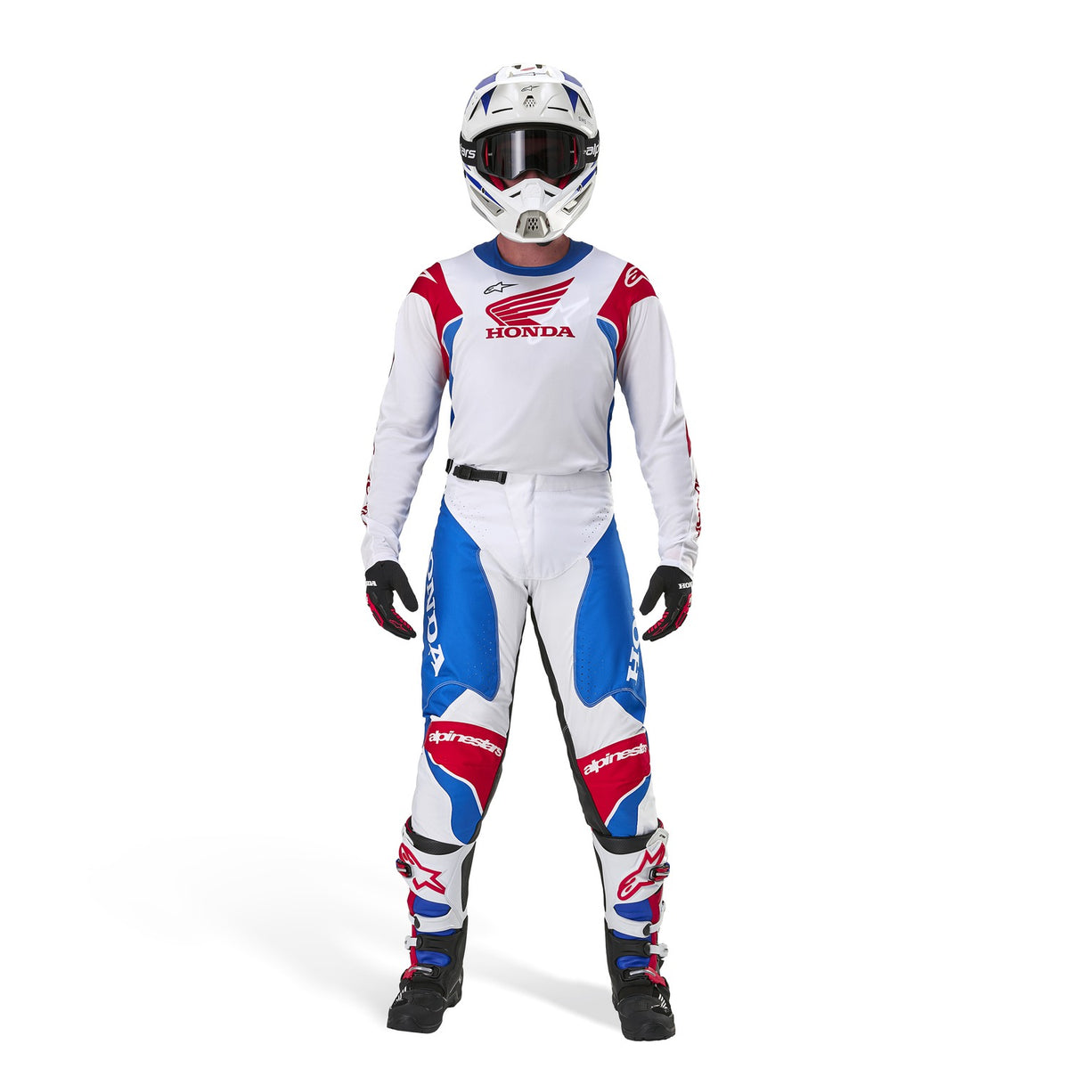 Dres Alpinestars Racer Iconic Honda bílá/modrá/červená/černá