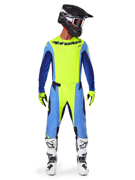 Dres Alpinestars Techstar Melt žlutá fluo/modrá