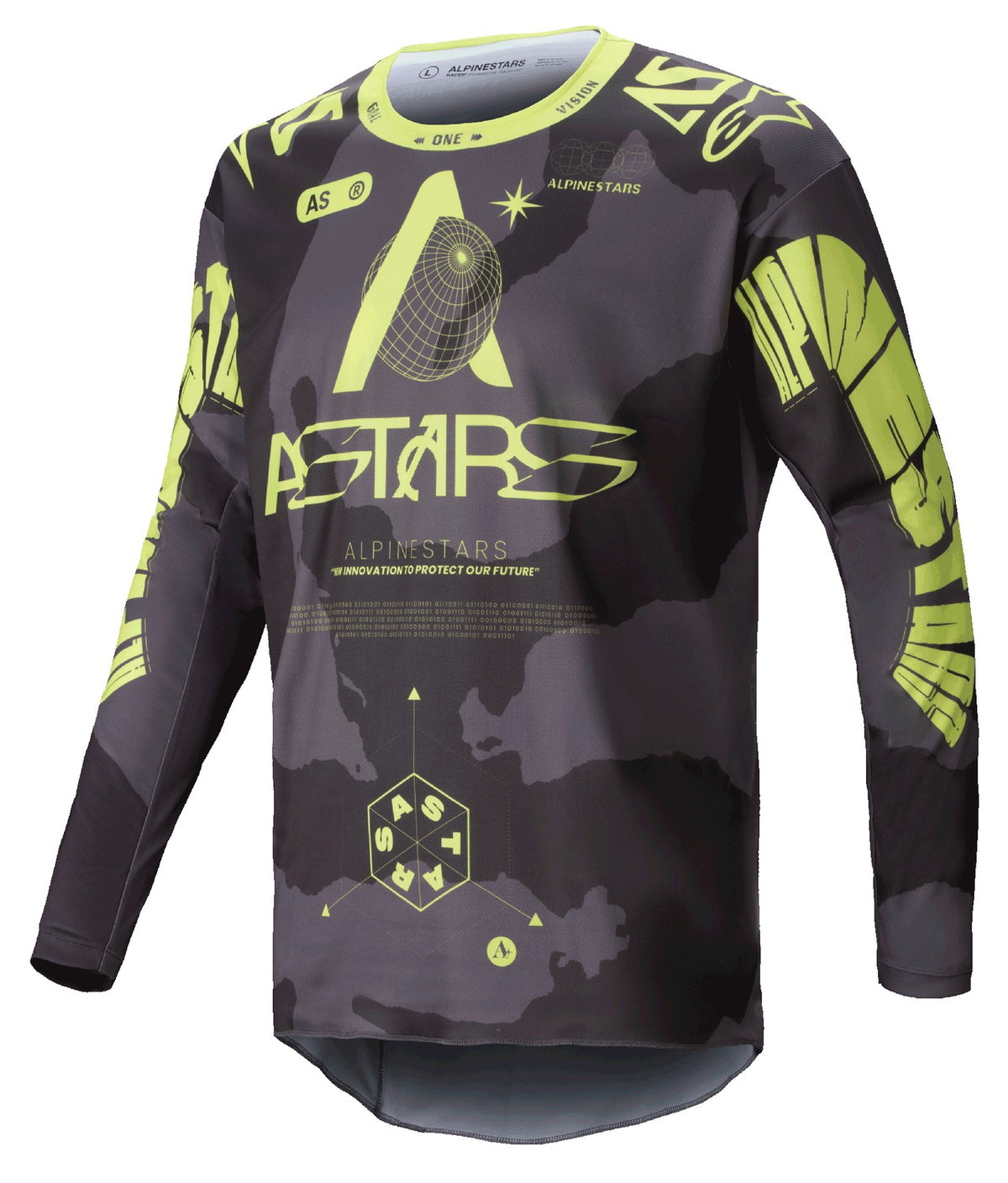 Dres Alpinestars Racer Hollow tmavá camo/žlutá fluo