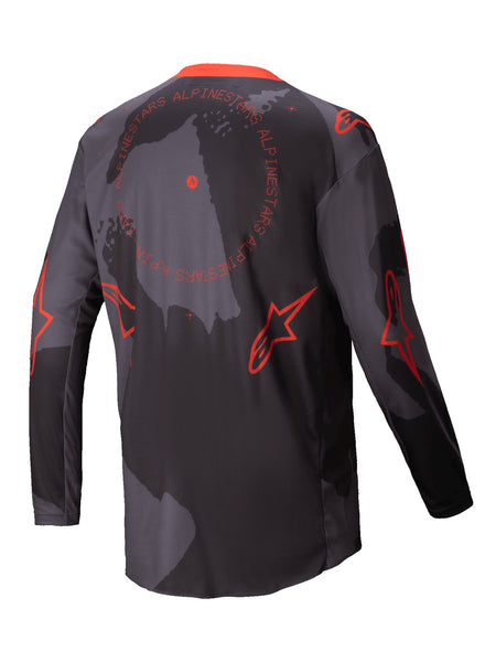 Dres Alpinestars Racer Hollow šedá camo/oranžová fluo