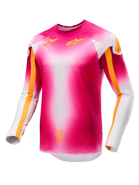 Dres Alpinestars Supertech SX AFD limitovaná edice MIG růžová fluo/bílá/oranžová