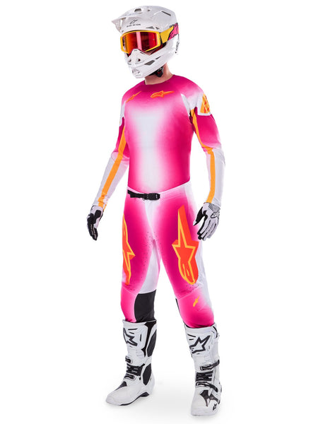 Dres Alpinestars Supertech SX AFD limitovaná edice MIG růžová fluo/bílá/oranžová