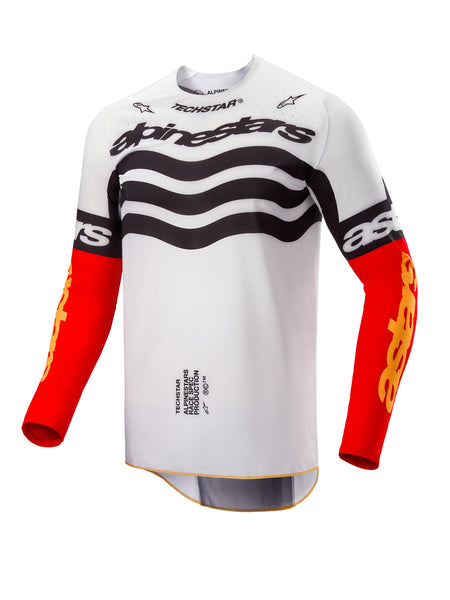 Dres Alpinestars Techstar limitovaná edice Deep černá/bílá/červená fluo/oranžová