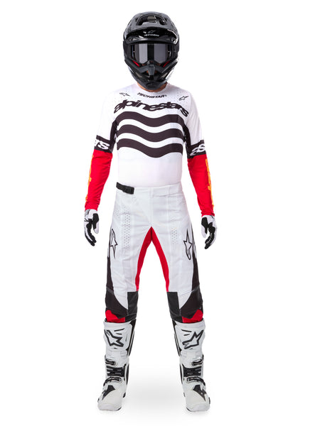 Dres Alpinestars Techstar limitovaná edice Deep černá/bílá/červená fluo/oranžová