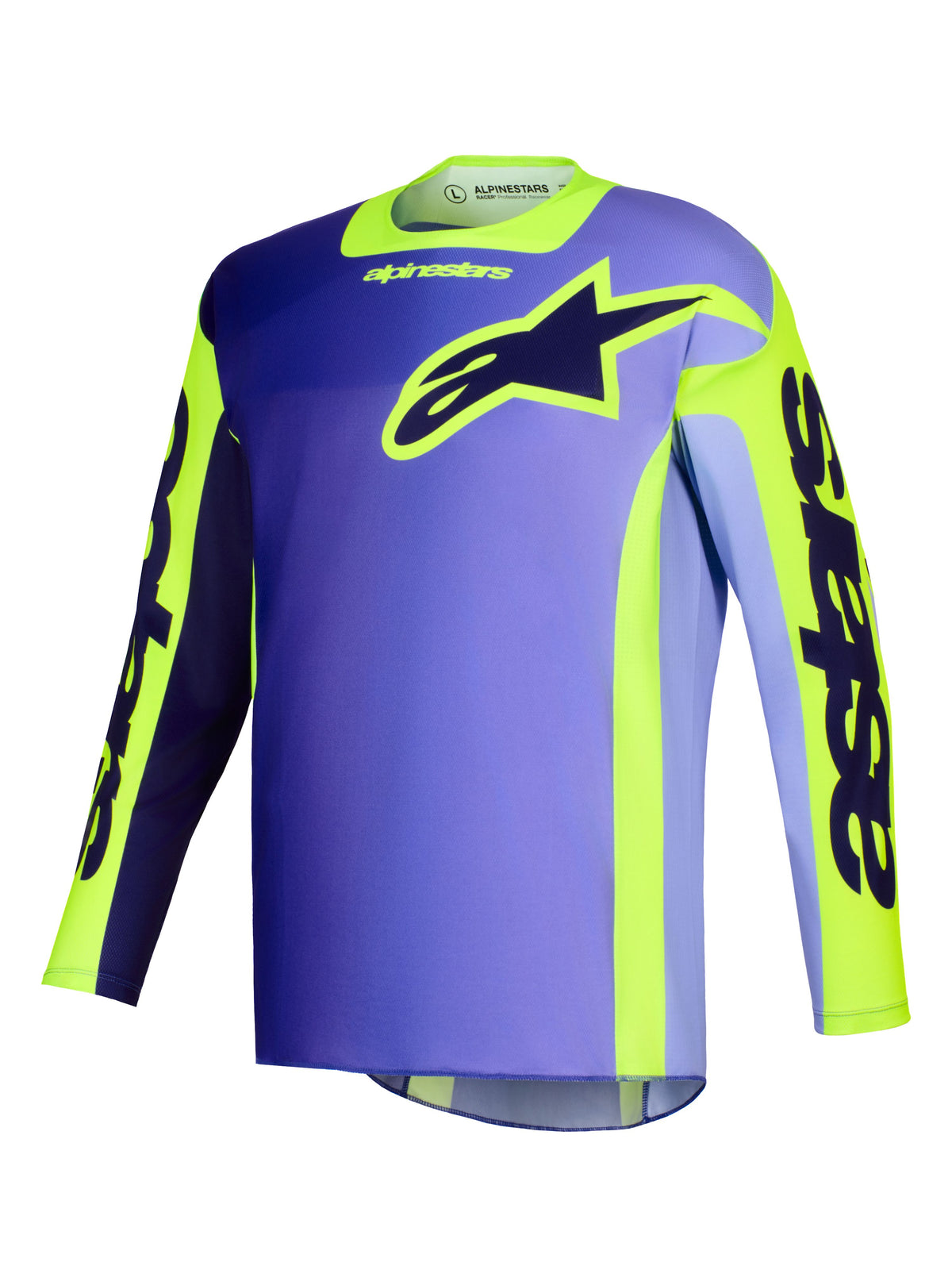 Dres Alpinestars Racer Portl fialová/žlutá fluo