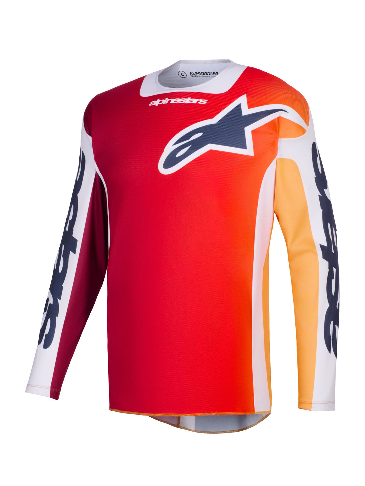 Dres Alpinestars Racer Portl červená/oranžová/světle šedá