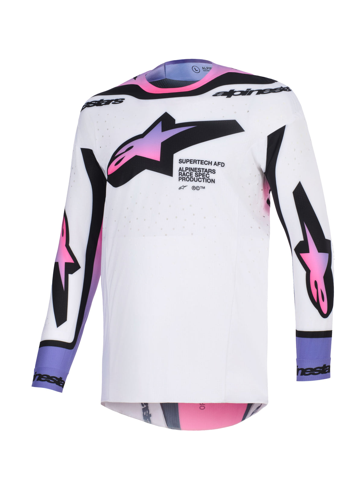Dres Alpinestars Supertech PRO AFD Vista bílá/fialová/černá