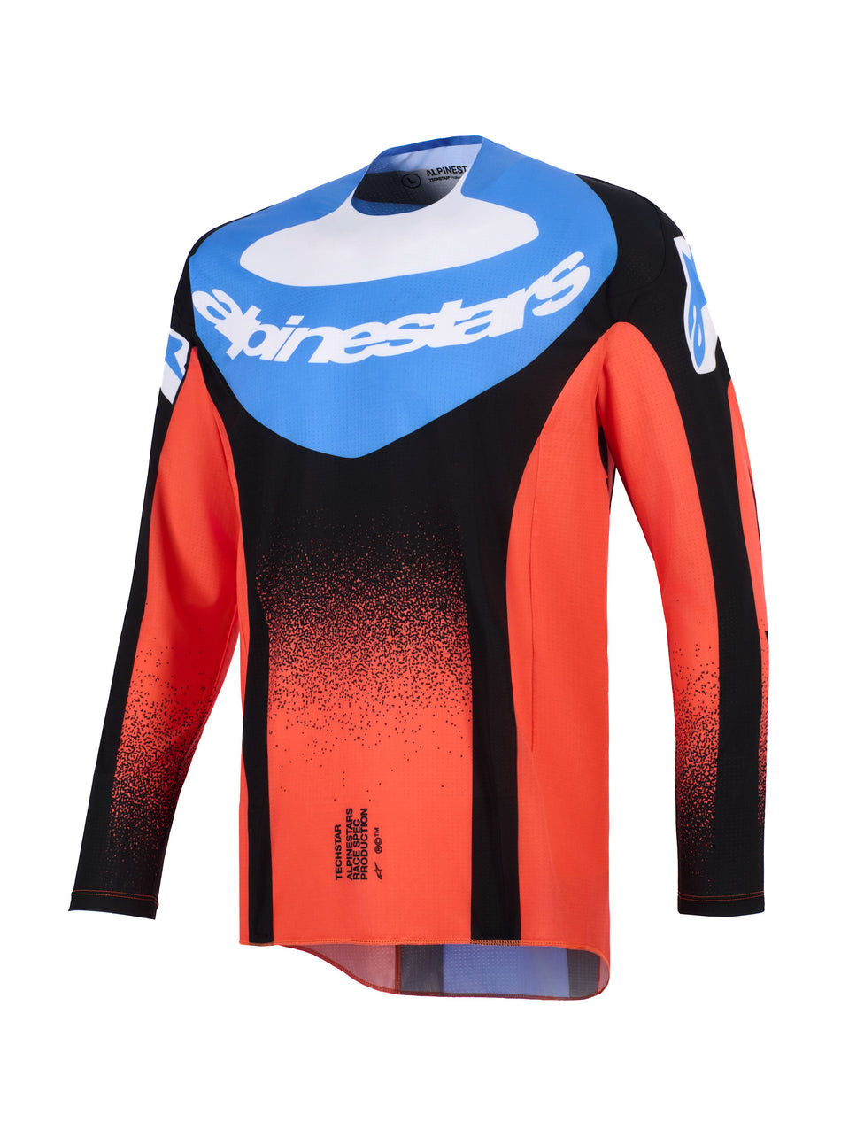 Dres Alpinestars Techstar Knif oranžová/černá/modrá