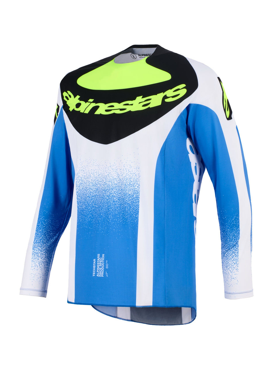 Dres Alpinestars Techstar Knif modrá/černá/žlutá fluo