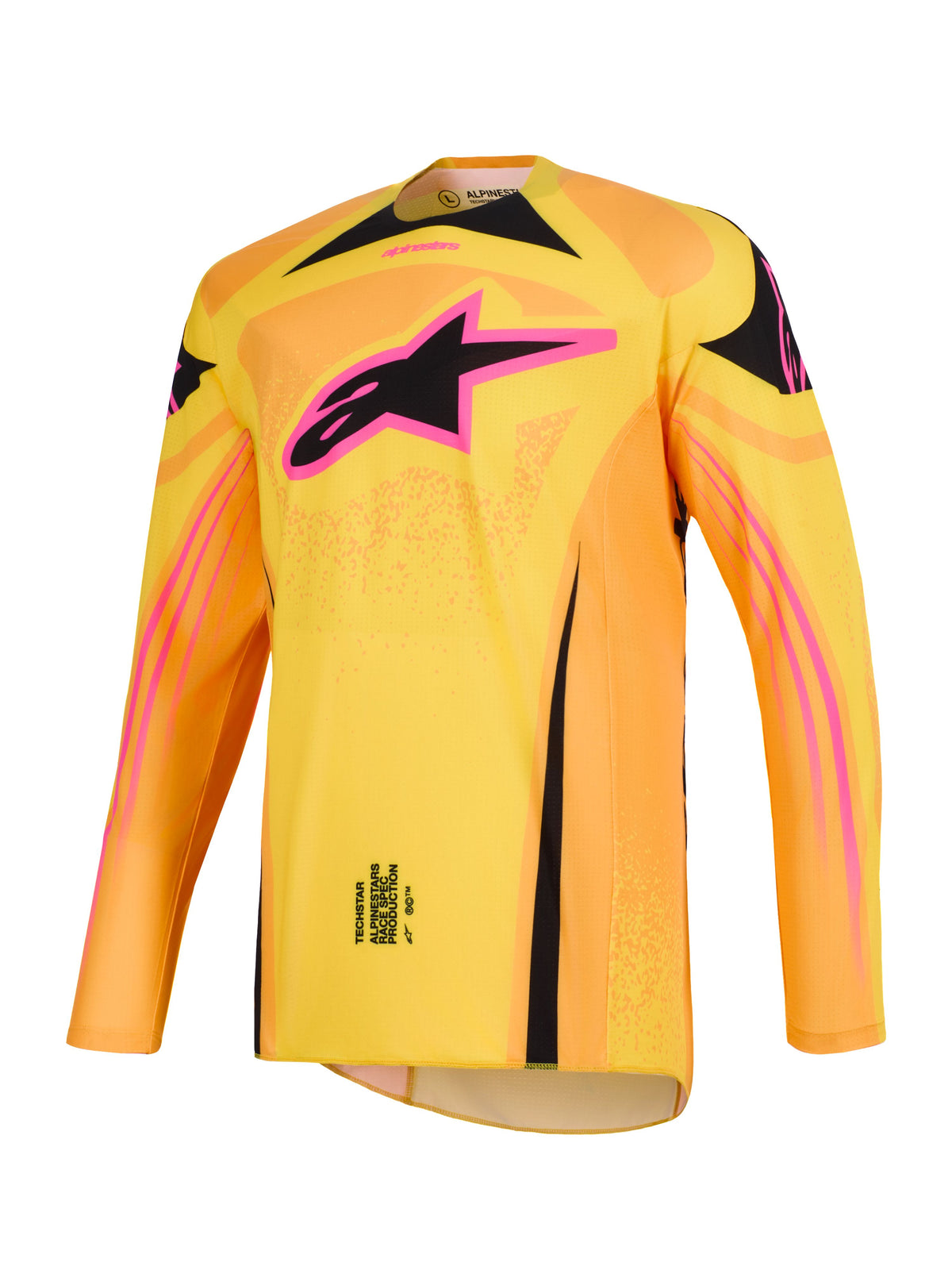 Dres Alpinestars Techstar Nomur oranžová/žlutá/růžová