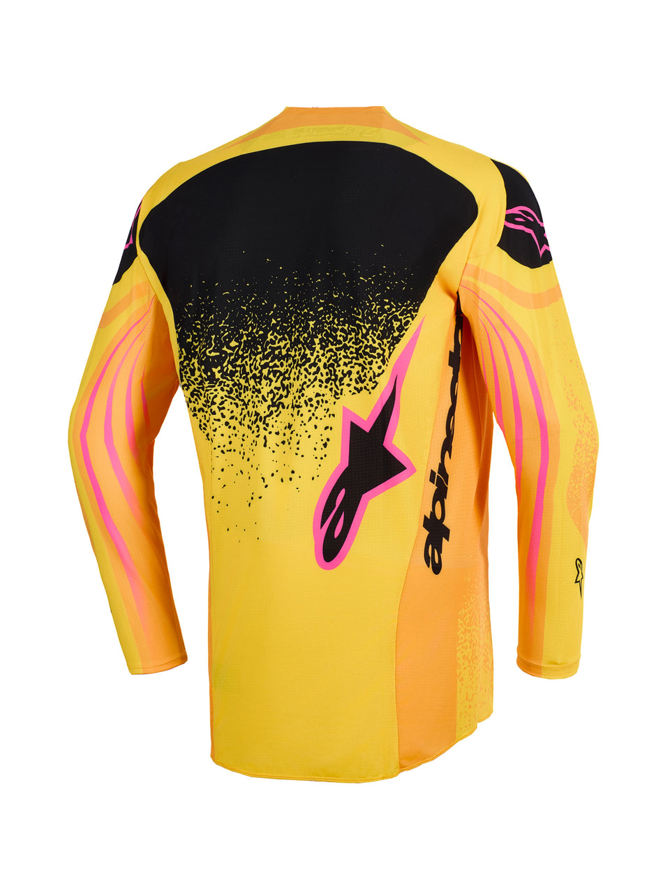Dres Alpinestars Techstar Nomur oranžová/žlutá/růžová