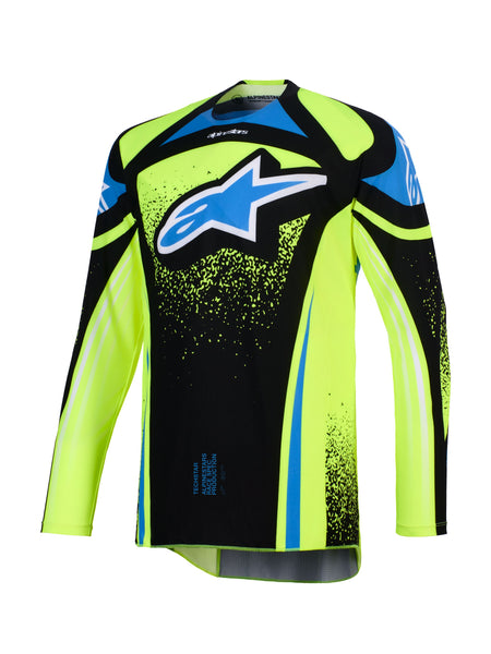 Dres Alpinestars Techstar Nomur tmavě modrá/žlutá fluo/modrá