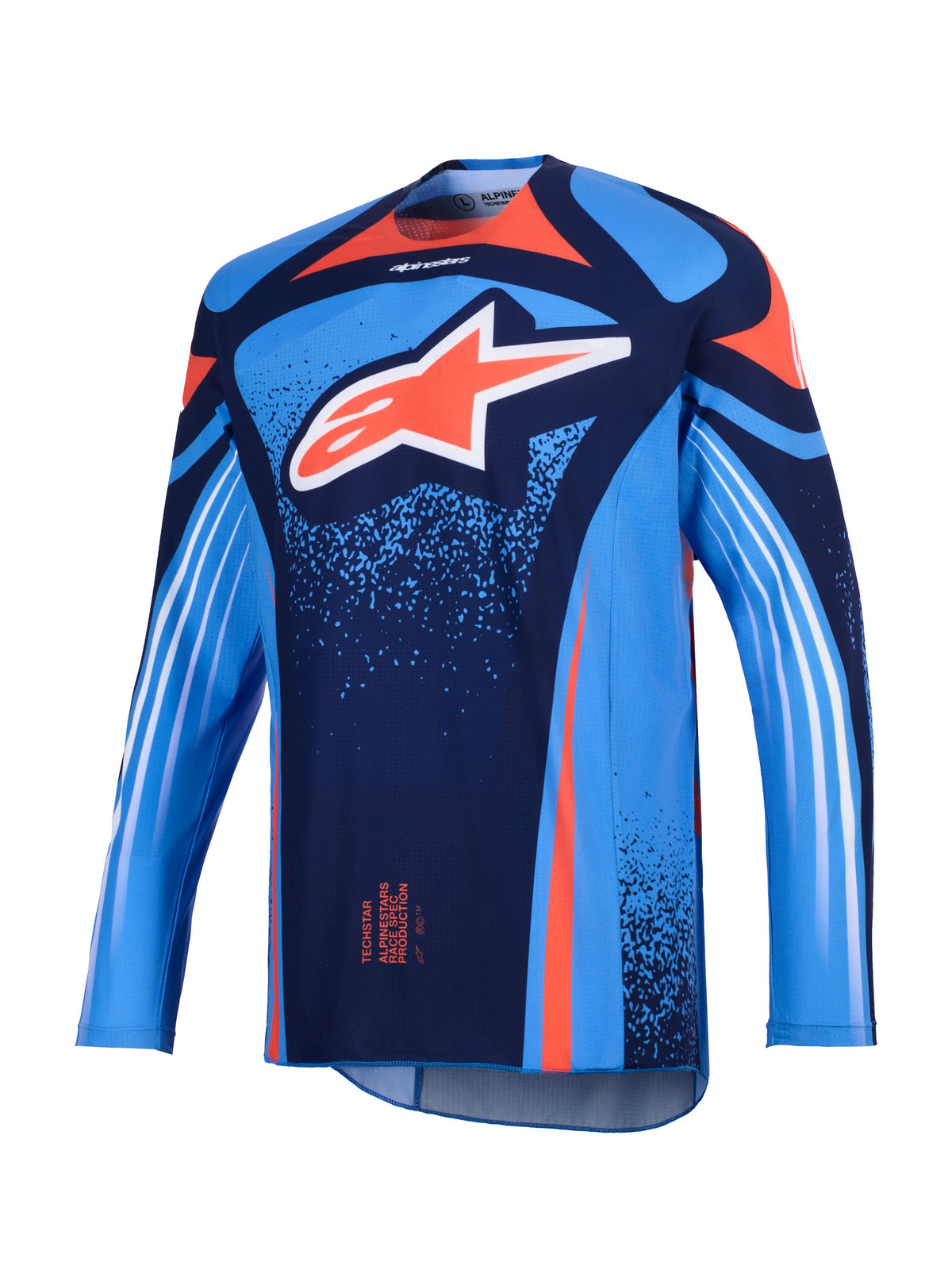 Dres Alpinestars Techstar Nomur tmavě modrá/oranžová/modrá