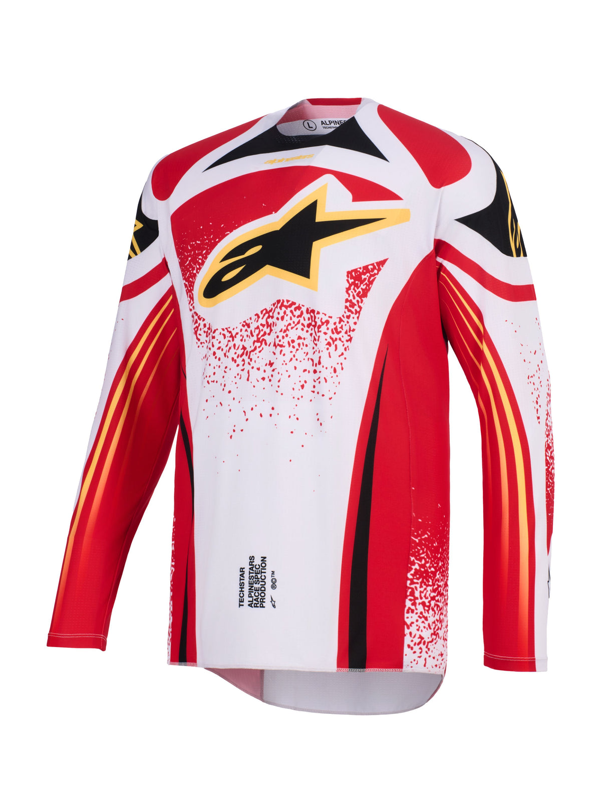 Dres Alpinestars Techstar Nomur světle šedá/červená/černá/žlutá