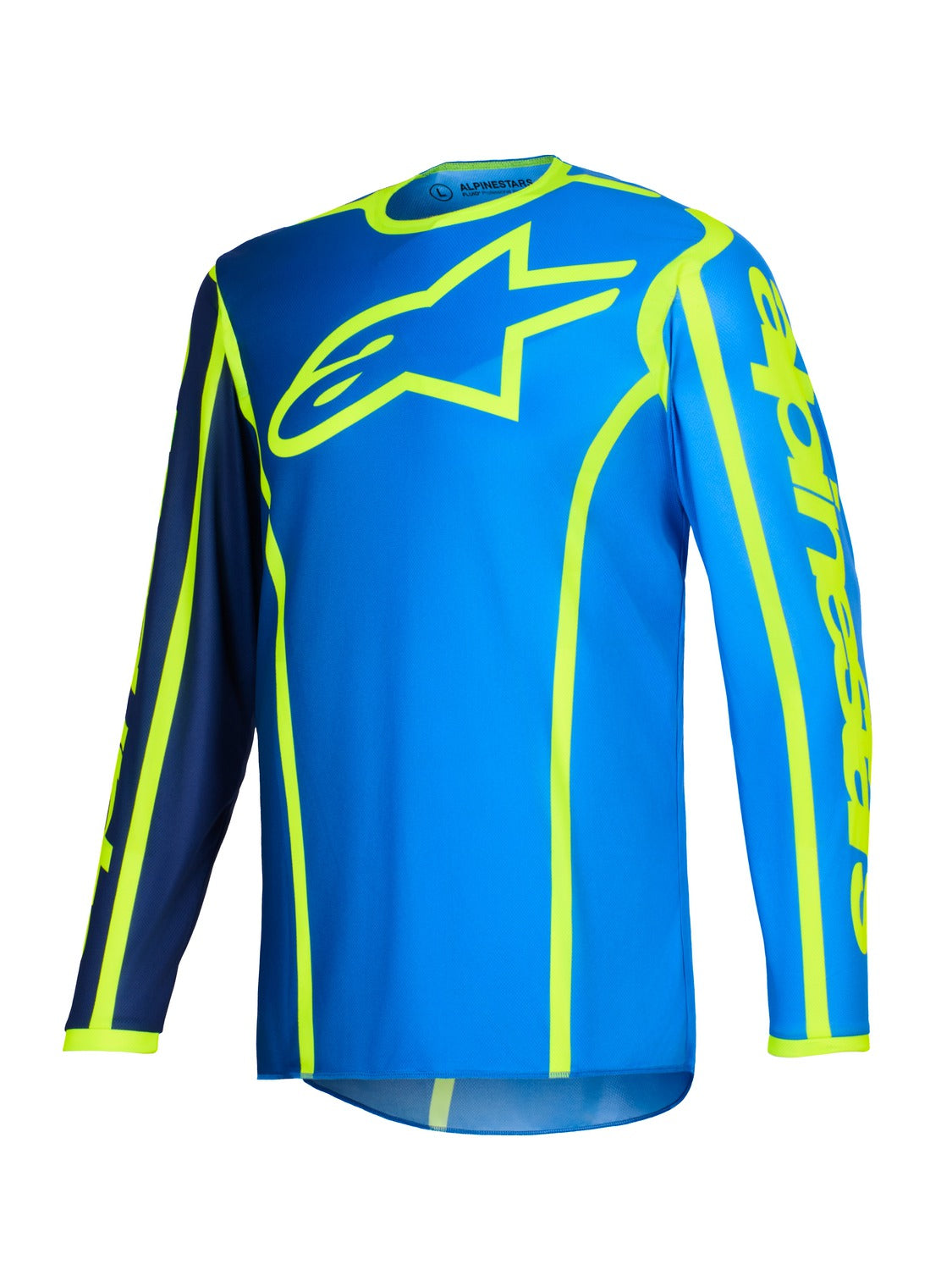 Dres Alpinestars Fluid Apex modrá/žlutá fluo