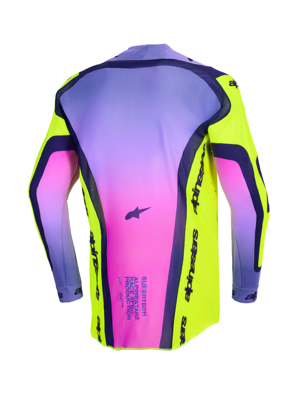 Dres Alpinestars Supertech Vista žlutá fluo/fialová/černá